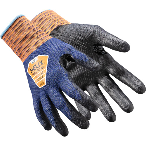Gants de travail mince Helix 3052, 9/Grand, Calibre 21, Rev&ecirc;tement Polyur&eacute;thane, ASTM ANSI niveau A4/EN 388 niveau D Distribution Élite MP