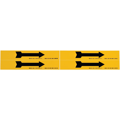Arrow Pipe Marker, Self-Adhesive, 1-1/8" H x 7" W, Black on Yellow Distribution Élite MP