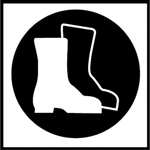 Right to Know Pictogram Labels -Boots, Vinyl, Sheet, 5/8" L x 3/4" W Distribution Élite MP