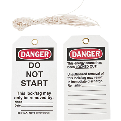 Lockout Tags, Plastic, 3" W x 5-3/4" H, English Distribution Élite MP