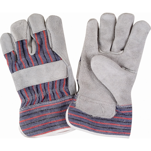 Gants d'ajusteur rugueux, Grand, Paume en Cuir de vache refendu, Doublure en Coton Distribution Élite MP