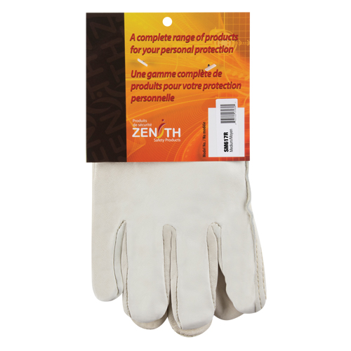 Gants de conducteur doubl&eacute;s pour l'hiver, Moyen, Paume en Cuir fleur de vache, Molleton Distribution Élite MP