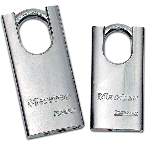 Shrouded Padlock, Keyed Different, Hardened Steel, 1-9/16" Width Distribution Élite MP