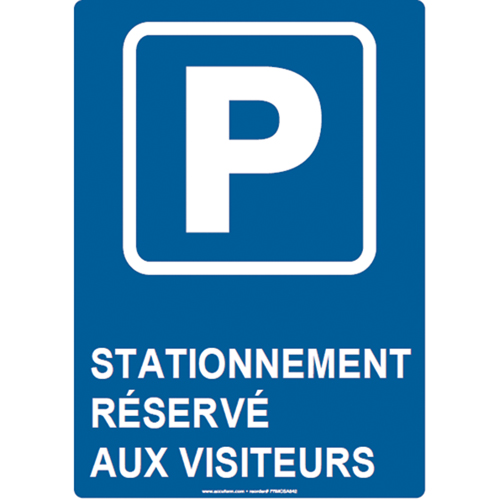 Panneau de stationnement r&eacute;serv&eacute;, 14" x 10", Aluminium, Français avec pictogramme Distribution Élite MP
