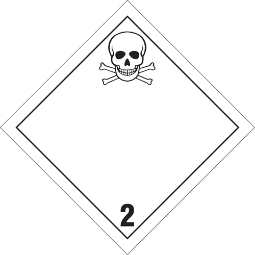 Toxic Gas TDG Placard, Plastic Distribution Élite MP