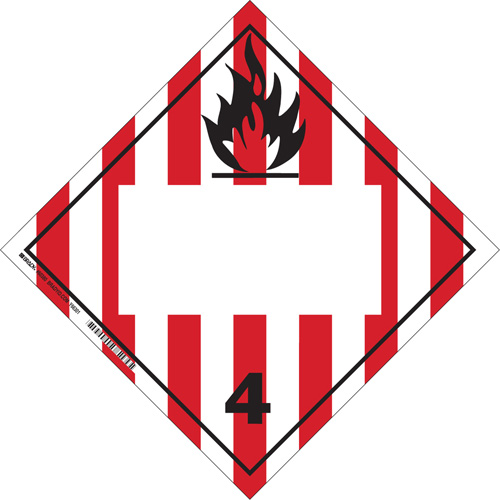 Flammable Solids TDG Placard, Adhesive Vinyl Distribution Élite MP