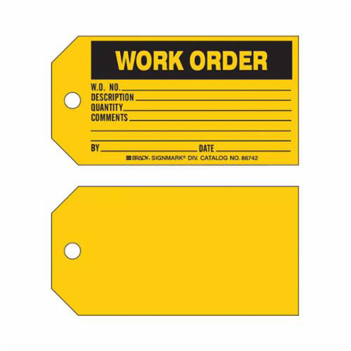 &eacute;tiquette Work Order, Papier, 5-3/4" la x 3" h, Anglais Distribution Élite MP