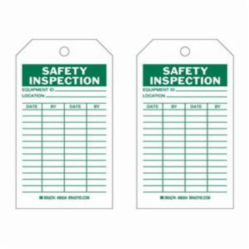 &eacute;tiquettes d'inspection de s&eacute;curit&eacute;, Polyester, 4" la x 7" h, Anglais Distribution Élite MP