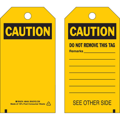 &eacute;tiquettes de s&eacute;curit&eacute; auto-plastifiantes, Polyester, 4" la x 7" h, Anglais Distribution Élite MP