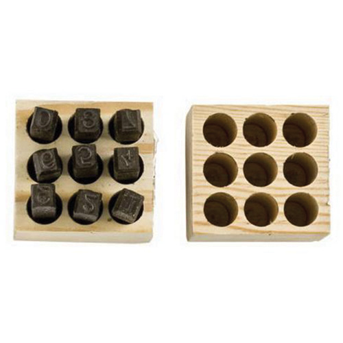 Number Steel Stamp Punch Set, # 4/6/3/2/1/8/9/7/5, 1/4" Distribution Élite MP
