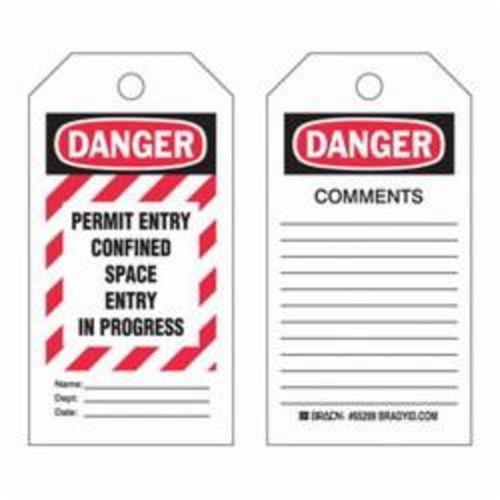 &eacute;tiquettes Confined Space, Polyester, 3" la x 5-3/4" h, Anglais Distribution Élite MP