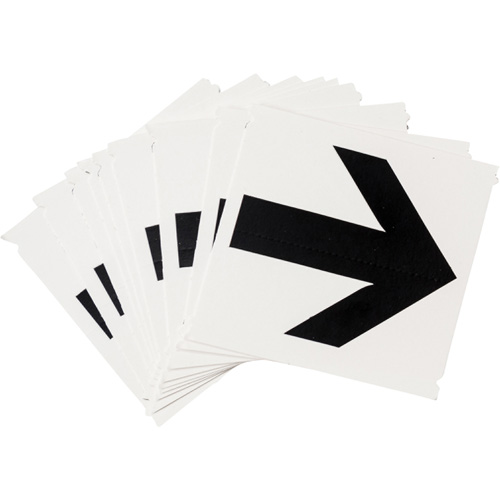 Quick-Align&reg; Individual Gothic Number and Letter Labels, Arrow Symbol, 4" H, Black Distribution Élite MP