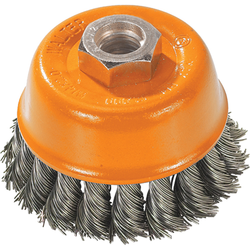 Brosse &agrave; fils nou&eacute;s torsad&eacute;s, 3" dia. x 5/8"-11 arbre Distribution Élite MP