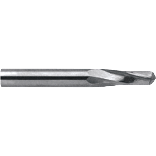 Ball End Extended Length End Mill, 1/8" Dia., 2 Flutes, Carbide Distribution Élite MP