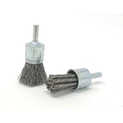 Brosse mont&eacute;e &agrave; fils ondul&eacute;s, 3/4" dia., dia. Des fils 0,014", Tige 1/4" Distribution Élite MP