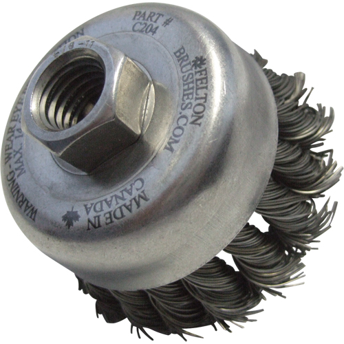 Knotted Wire Wheel Cup Brushes, 4" Dia. x 5/8"-11 Arbor Distribution Élite MP