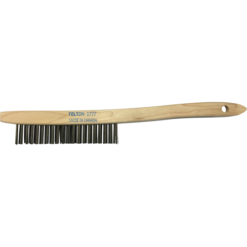 Brosses de nettoyage &agrave; manche recourb&eacute;, Acier, 3 x 19 rangs de fils, Longueur 14" Distribution Élite MP