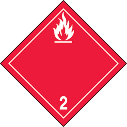 TDG Shipping Labels, Class 2.1, Flammable Gases, Paper Distribution Élite MP