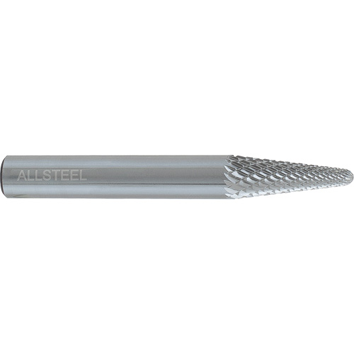 AllSteel Cone Shape Carbide Burr, SL-3, 3/8" Dia., 1/4" Shank, 1-1/16" Depth of Cut Distribution Élite MP