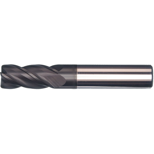 Unequal Helix End Mill, 1/2" Dia., 3" L, 4 Flutes, 1/2" Shank, Carbide Distribution Élite MP