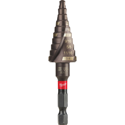 Foret &eacute;tag&eacute; #3 Shockwave Impact Duty, 3/16" - 3/4", Incr&eacute;ments de 1/16", Titane Distribution Élite MP