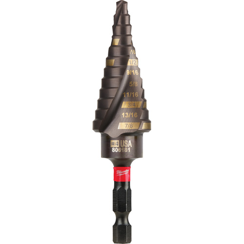 Foret &eacute;tag&eacute; #4 Shockwave Impact Duty, 3/16" - 7/8", Incr&eacute;ments de 1/16", Titane Distribution Élite MP