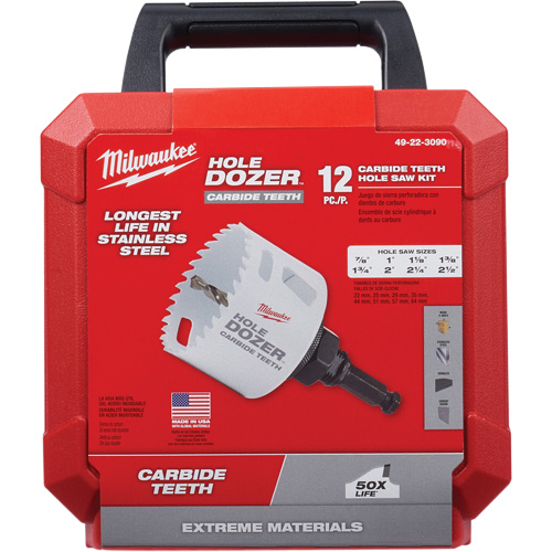 Trousse de scies-cloches Hole Dozer, 12 morceaux Distribution Élite MP