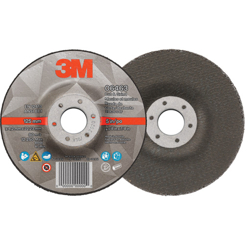 Cut & Grind Wheel, 5" x 1/8", 7/8" Arbor, Type 27, Ceramic Distribution Élite MP