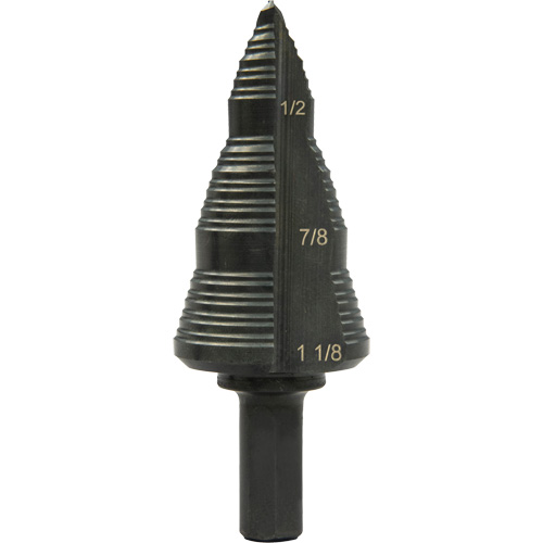 #9 Multi-Hole Step Bit, 3/16" - 1-1/8" , High Speed Steel Distribution Élite MP