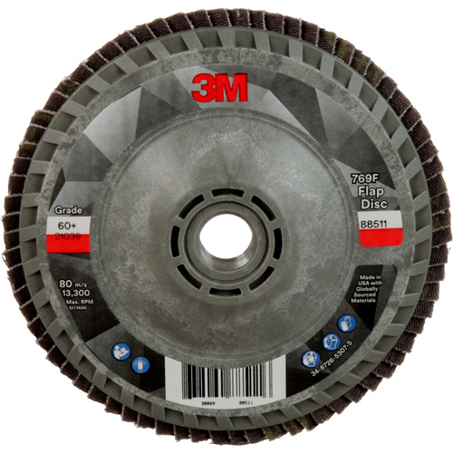 Disque &agrave; lamelles &agrave; changement rapide 769F, 4-1/2" x 5/8"-11, Type 27, Grain 60+, C&eacute;ramique Distribution Élite MP