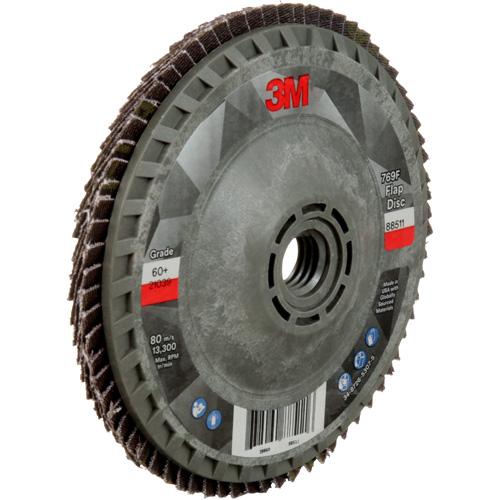 Disque &agrave; lamelles &agrave; changement rapide 769F, 4-1/2" x 5/8"-11, Type 27, Grain 60+, C&eacute;ramique Distribution Élite MP