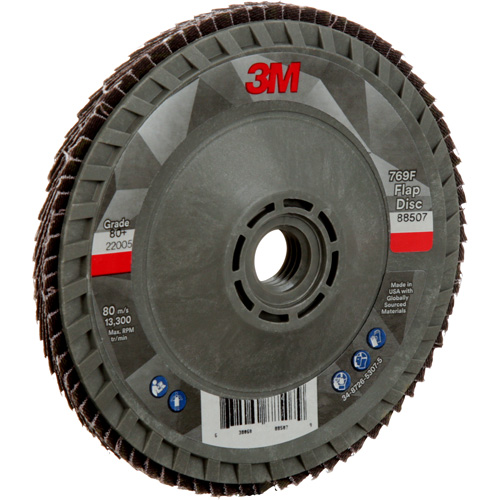 Disque &agrave; lamelles &agrave; changement rapide 769F, 4-1/2" x 5/8"-11, Type 29, Grain 80+, C&eacute;ramique Distribution Élite MP