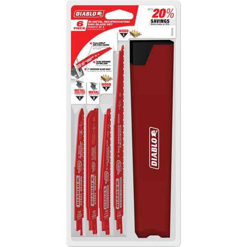 Ensemble de lames de scie alternative pour la coupe/d&eacute;molition du bois avec clous Distribution Élite MP