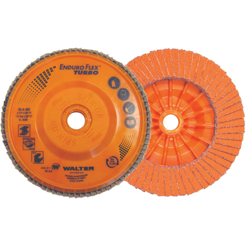 Enduro-Flex Turbo Flap Disc, 4-1/2" x 5/8"-11, 36/60 Grit Distribution Élite MP