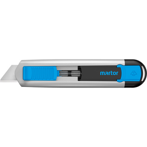 Couteau de s&eacute;curit&eacute; r&eacute;tractable Secubase 525 avec lame &agrave; pointe &eacute;mouss&eacute;e, 18 mm, Prise en Aluminium Distribution Élite MP