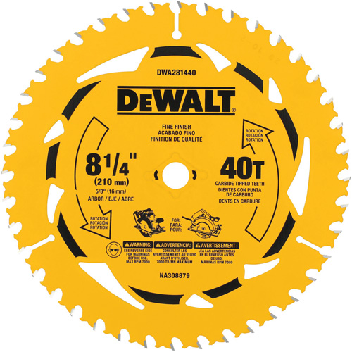 Cross Cutting Circular Saw Blade, 8-1/4", 40 Teeth, Wood Use Distribution Élite MP