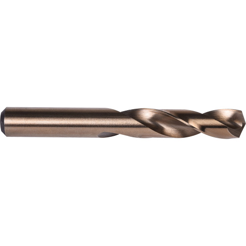 Stub Length Drill Bit, H, High Speed Cobalt, 1-1/2" Flute, 135° Point Distribution Élite MP