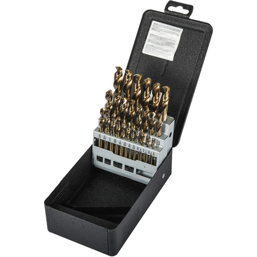 Jeu de forets robustes pour machine-outil, 29 morceaux, Acier rapide au cobalt Distribution Élite MP