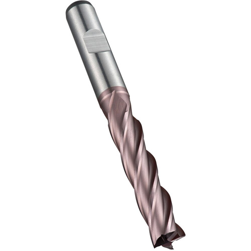 Fraise &agrave; embout droit, 5 mm dia., 68 mm lo, 4 cannelures, 6 mm tige, Acier rapide au cobalt Distribution Élite MP