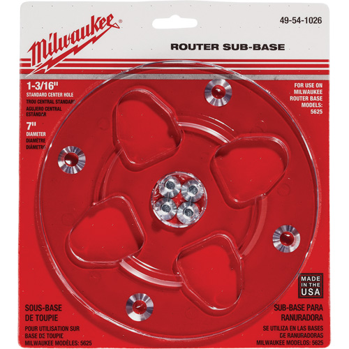 Clear 7" Diameter 1-3/16" Center Hole Sub-Base Distribution Élite MP
