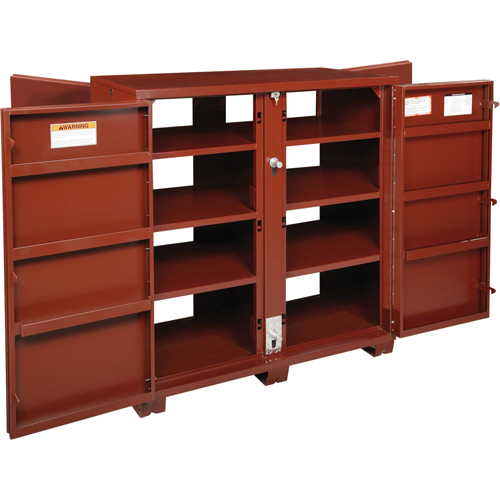 Jobsite Shelf Cabinet, Steel, 63.7 Cubic Feet, Red Distribution Élite MP