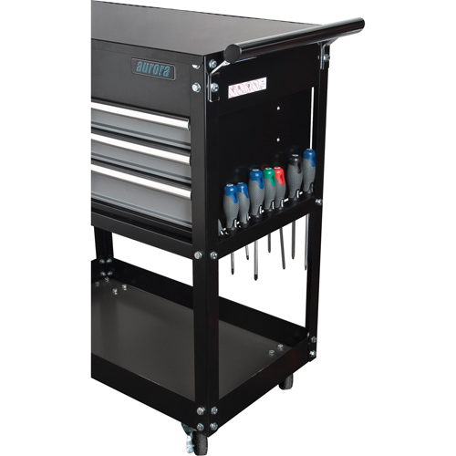 Utility Cart, 4 Drawers, 18" L x 33" W x 39" H, Black Distribution Élite MP