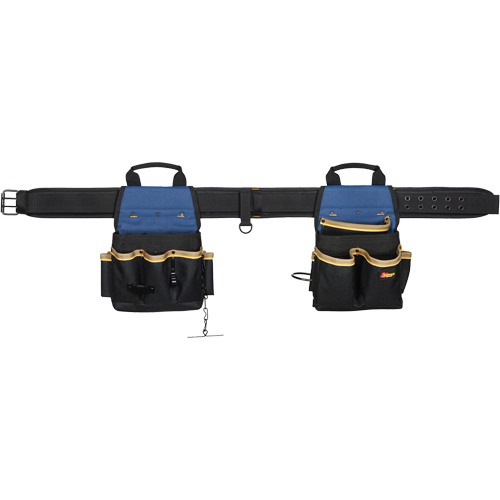 Combin&eacute;s de ceinture &agrave; outils &agrave; 20 pochettes, Polyester, Noir Distribution Élite MP