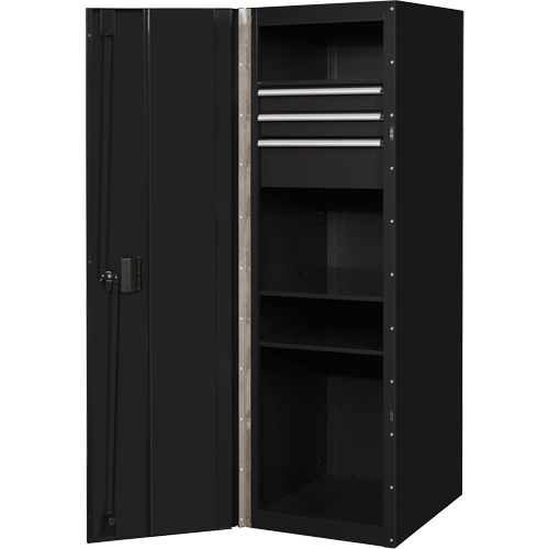 Armoire lat&eacute;rale s&eacute;rie RX, 3 tiroirs, 19" la x 25" p x 61" h, Noir Distribution Élite MP