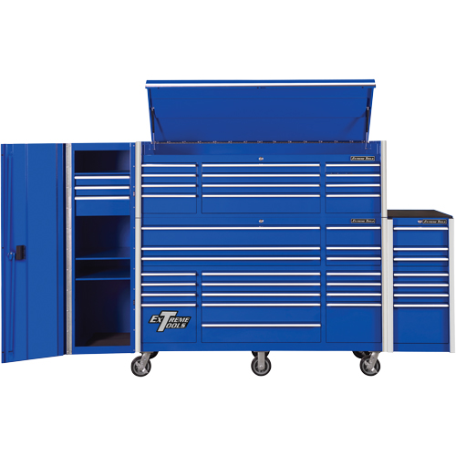 Armoire lat&eacute;rale s&eacute;rie RX, 3 tiroirs, 19" la x 25" p x 61" h, Bleu Distribution Élite MP