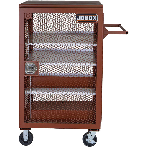 Mobile Mesh Cabinet, Steel, 22 Cubic Feet, Red Distribution Élite MP