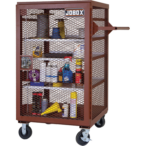 Mobile Mesh Cabinet, Steel, 22 Cubic Feet, Red Distribution Élite MP