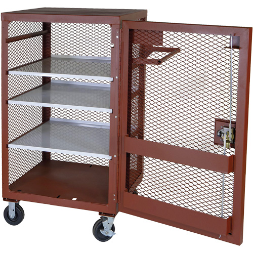 Mobile Mesh Cabinet, Steel, 22 Cubic Feet, Red Distribution Élite MP