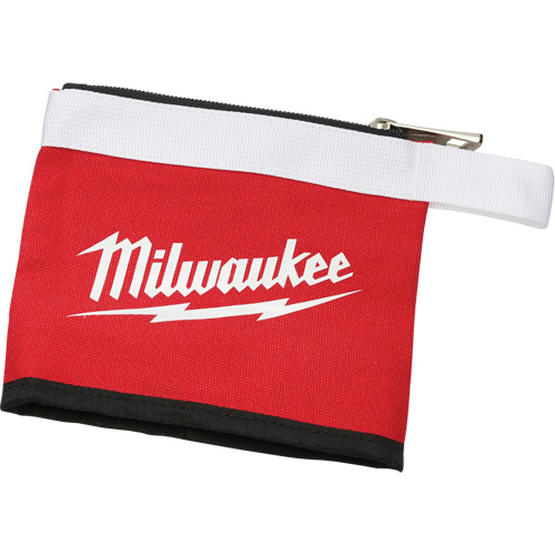 Multi-Size Zipper Pouches - Set of 3, Canvas, 3 Pockets, Black/Red Distribution Élite MP