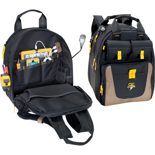 E-Charge Back Pack, 15" L x 10-1/2" W, Black, Polyester Distribution Élite MP
